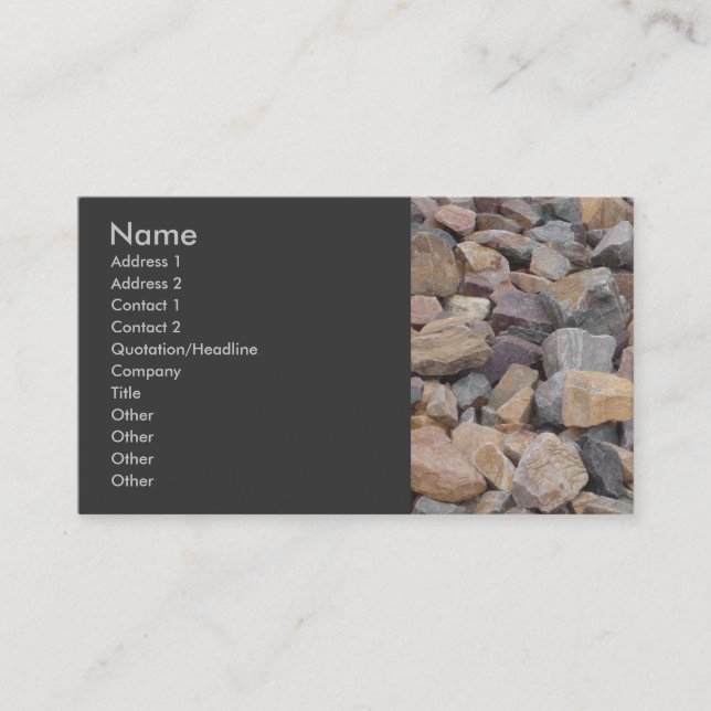 Rocks Business Card (Front)
