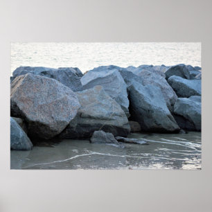 Rocks by the Ocean Poster