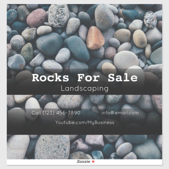 Rocks For Sale Vehicle Advertising Sticker (Sheet)
