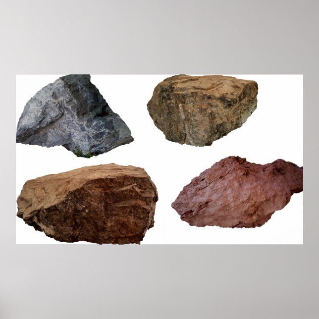 Rocks granite limestone stones poster (Front)