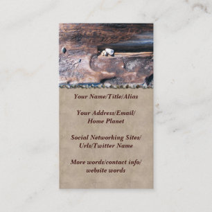 Rocks In Log Business Card