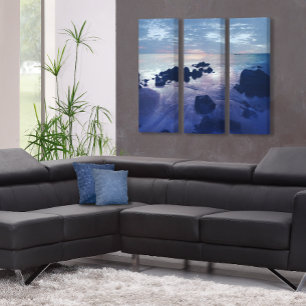 Rocks in the Ocean 3-piece  Canvas Print
