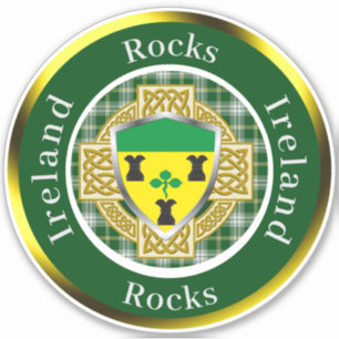 Rocks Irish Shield/Celtic Cross Personalized