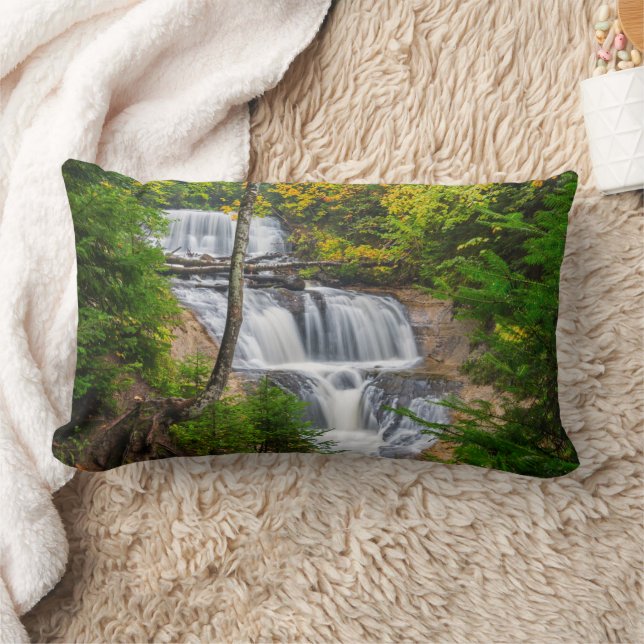 Rocks National Lakeshore, Sable Falls Lumbar Cushion (Blanket)