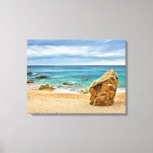 rocks near Lloret de Mar in Costa Brava Canvas Print