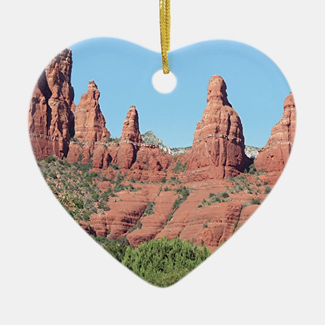 Rocks near Sedona, Arizona,USA 2 Ceramic Tree Decoration (Front)