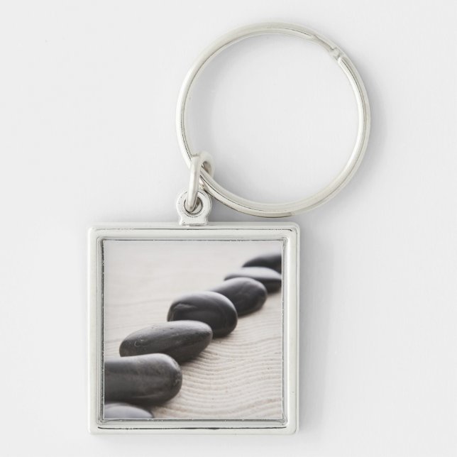 Rocks on sand key ring (Front)