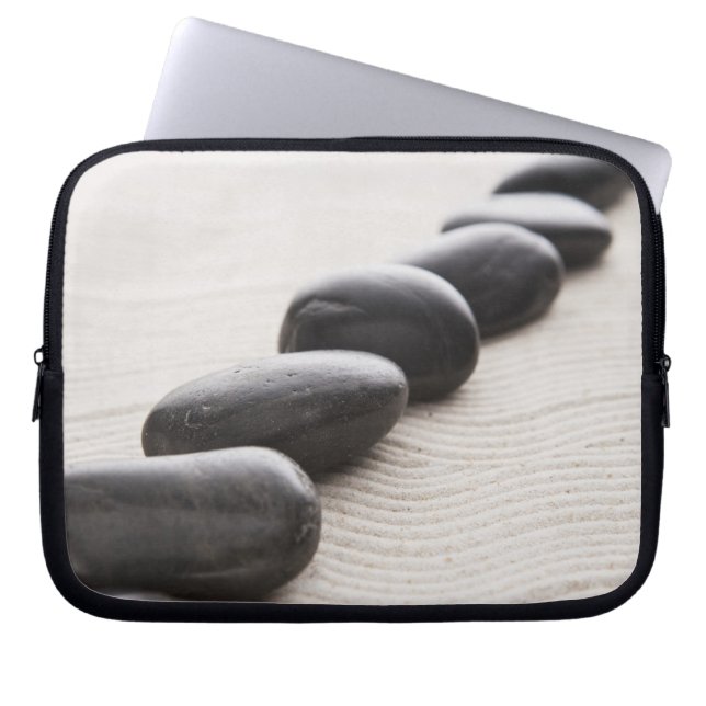Rocks on sand laptop sleeve (Front)