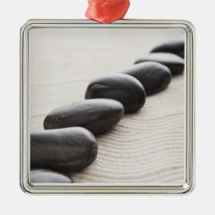 Rocks on sand metal tree decoration