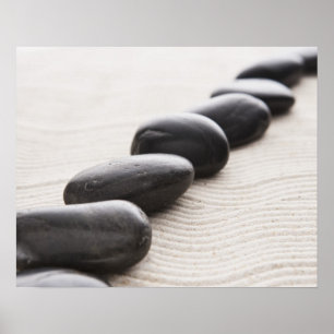 Rocks on sand poster