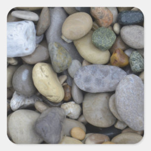 Rocks on the Beach Square Sticker