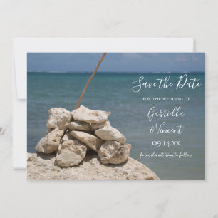 Rocks on the Beach Wedding Save the Date