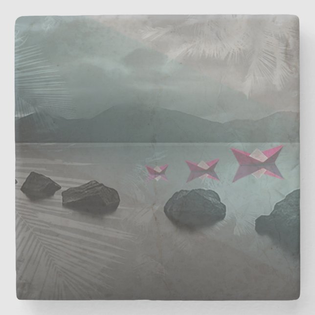 Rocks Stone Coaster (Front)