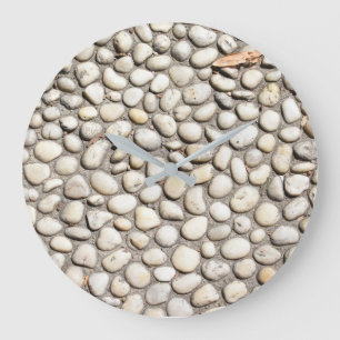 Rocks Stones Cobblestone Pathway Nature Photograph Large Clock