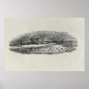 Rocks with Coastal Shipping, Poster