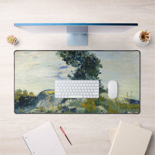 Rocks with Oak Tree, Van Gogh Oil Painting Desk Mat