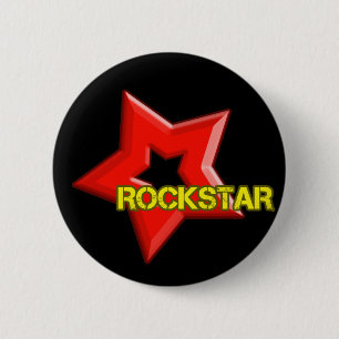 Rockstar 6 Cm Round Badge