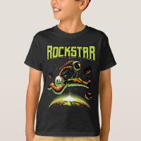Rockstar astronaut playing guitar in space T-Shirt