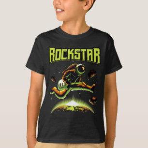 Rockstar astronaut playing guitar in space T-Shirt