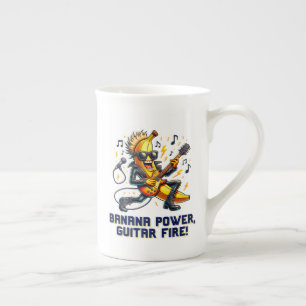 Rockstar Banana With Guitar Jamming Bone China Mug