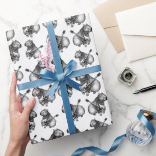 Rockstar Capybara Wrapping Paper