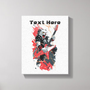 Rockstar Cat Canvas Print
