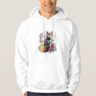rockstar cat cat lover design  hoodie
