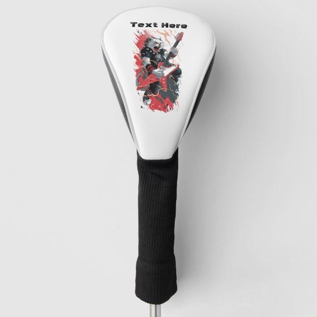 Rockstar Cat Golf Head Cover (Front)