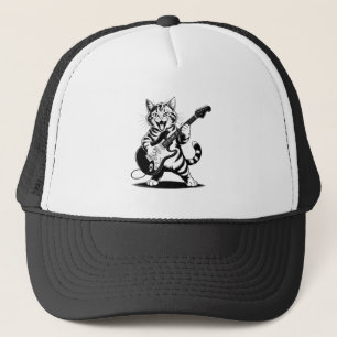 Rockstar Cat Guitar Solo – Funny Music Lover Gift Trucker Hat