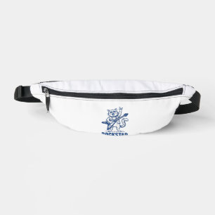 Rockstar Cat Guitar Vintage Engraving Shirt Design Bum Bags