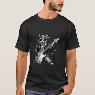 Rockstar Cat Guitarist Cool Band Music Lover Appar T-Shirt