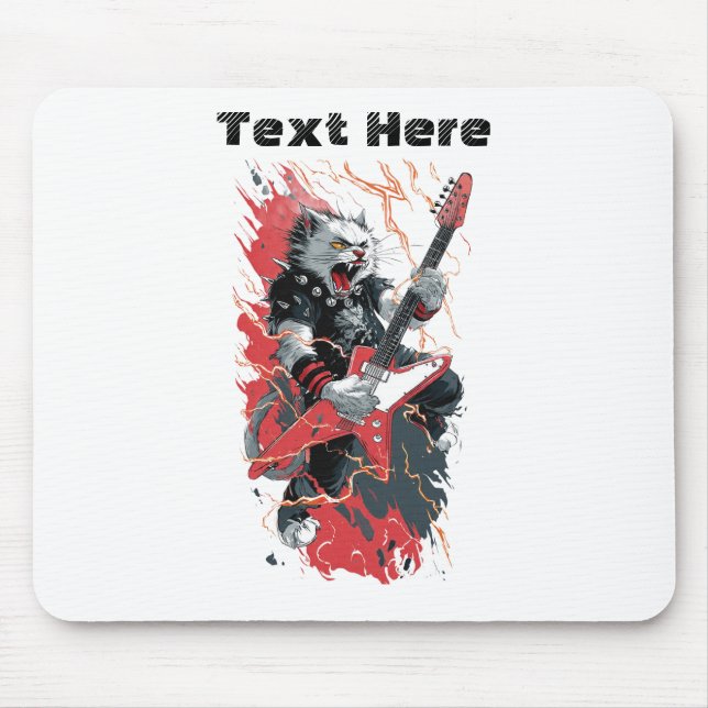 Rockstar Cat Mouse Mat (Front)