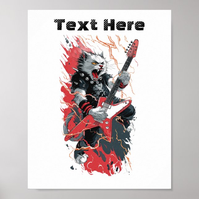 Rockstar Cat Poster (Front)