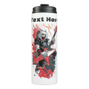 Rockstar Cat Thermal Tumbler