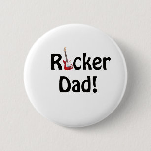 Rockstar Dad 6 Cm Round Badge