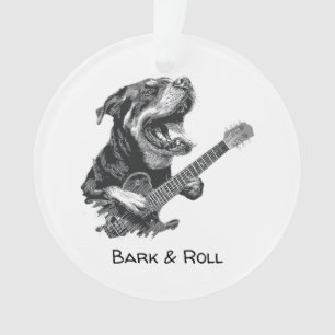 Rockstar Dog Guitar – Vintage Music Animal Ornament