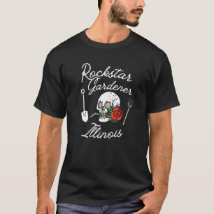 Rockstar Gardener Illinois Il Rebellious Gardener T-Shirt