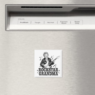 Rockstar Grandma  – Fun and Retro Music Design Magnet