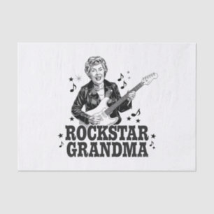 Rockstar Grandma  – Fun and Retro Music Design Tissue Paper