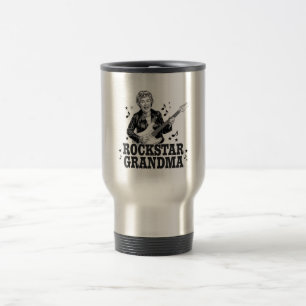 Rockstar Grandma – Fun and Retro Music Design Travel Mug
