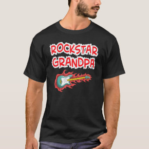 Rockstar Grandpa Electric Guitar Rock Fan Mother F T-Shirt