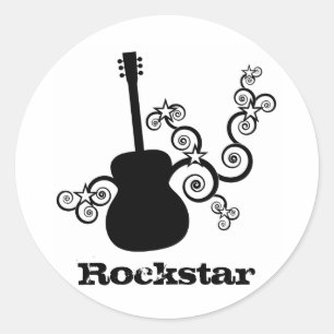 Rockstar Guitar Stickers