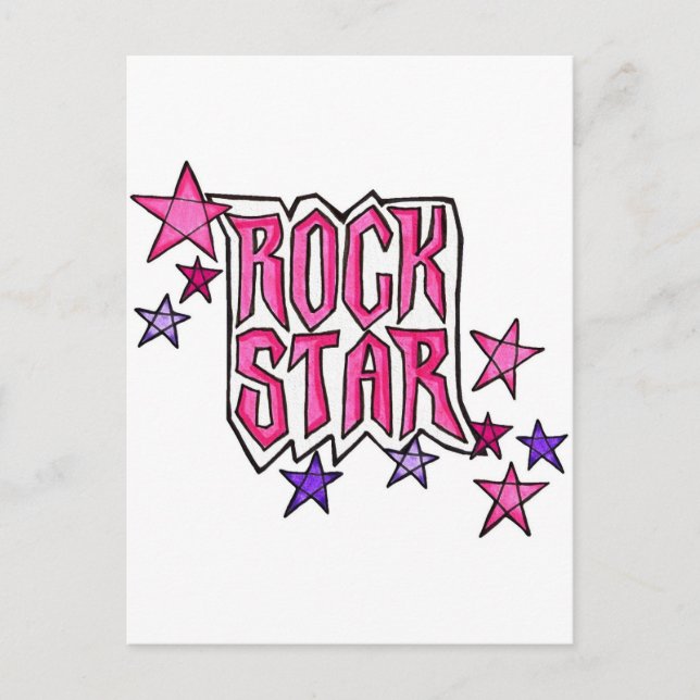 RockStar in PInk Postcard (Front)