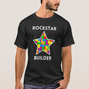 Rockstar Master Builder Building Blocks Toy Brick T-Shirt
