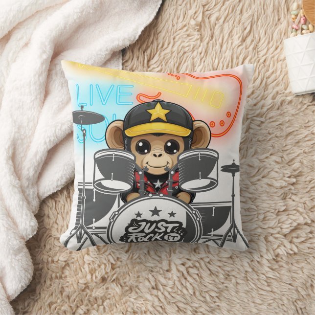 Rockstar Monkey Cushion (Blanket)