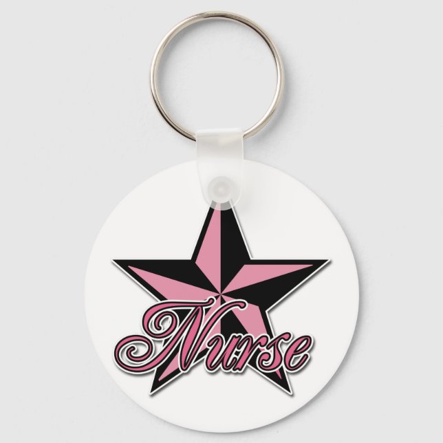Rockstar Nurse Key Ring (Front)