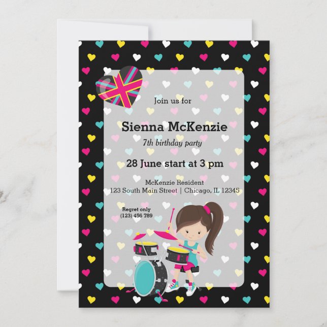 Rockstar party invitation (Front)