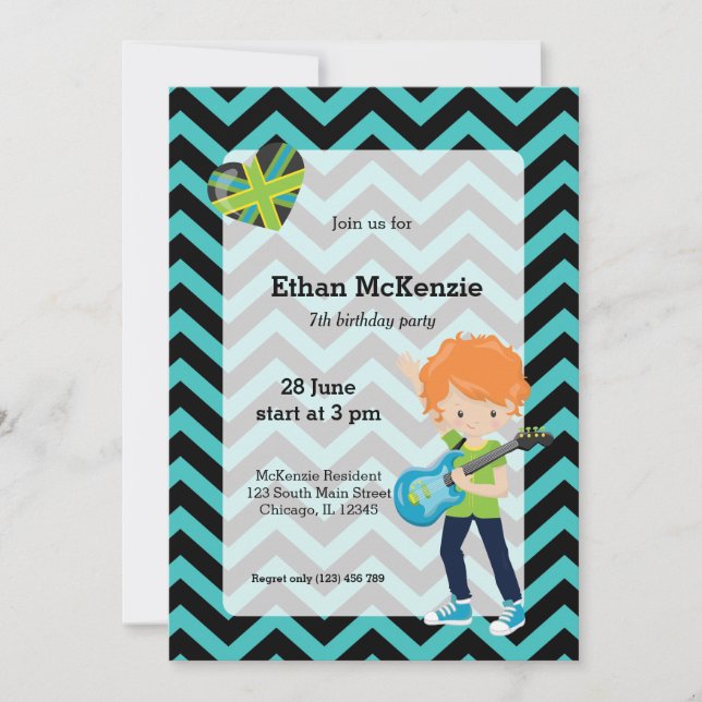 Rockstar party invitation (Front)