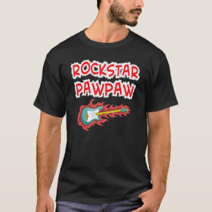 Rockstar Pawpaw Electric Guitar Rock Fan Mother Fa T-Shirt