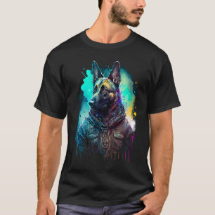 Rockstar portrait Belgian Malinois T-Shirt